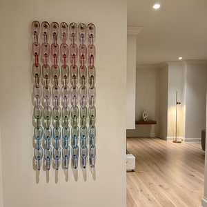 Vente en gros <span class=keywords><strong>de</strong></span> grandes chaînes murales en acrylique colorées, maillons en acrylique pour la décoration murale DIY, projets d'artisanat pour la maison - Product Image 3