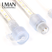 Lampu Strip LED AC 220V SMD 2835 Tahan Air IP65 Lapisan PVC Sambungan Pria Wanita untuk Dekorasi Rumah 3000K/4000K/6000K CRI 80