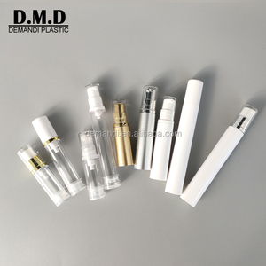 5ml 10 ml 12ml 15ml 10ml empty plastic slim small clear transparent airless pump bottle for cosmetics