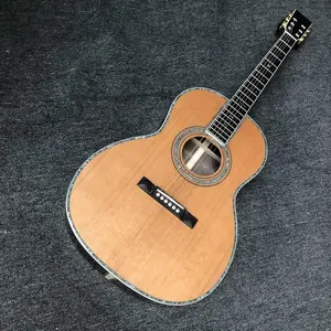 Miếng Đệm Bào Ngư Thực Sự Tùy Chỉnh Bàn Đạp Khuếch Đại Cho Guitar Điện Âm Thanh Lớn Mặt Gỗ Tuyết Tùng Màu Trơn 39 Inch OOO - Product Image 1