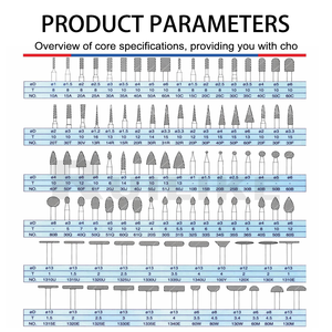 Besdia BMA-30 Kim Cương Mài Rod Set Tungsten Hợp Kim Đầu Khuôn/Đá Quý Ngọc Bích Bên Trong Khắc Công Cụ Chính Xác Micro-Đánh Bóng Kit OEM - Product Image 4