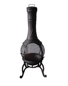 Cheminée d'intérieur en céramique noire <span class=keywords><strong>mexicaine</strong></span> Chiminea Outdoor Fire Pit Garden Clay avec cheminée - Product Image 5