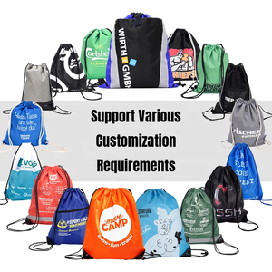 YOUQU - Mochila Plegable de Poliéster de Alta Calidad, Simple, Impermeable y Ecológica, con Cordón, <span class=keywords><strong>para</strong></span> Viajes, Deportes, Compras y Zapatos - Product Image 4