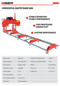 Chinesisches Mobiles Diesel-Elektrisches Sägewerk Tragbare Horizontale Hydraulische Holzbandsägemaschine Holzschneidemaschine - Product Image 5