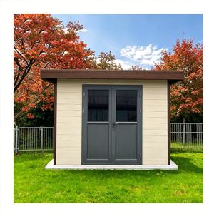 Nouveau <span class=keywords><strong>abri</strong></span> <span class=keywords><strong>de</strong></span> <span class=keywords><strong>jardin</strong></span> en composite <span class=keywords><strong>bois</strong></span>-plastique <span class=keywords><strong>pour</strong></span> l'extérieur, résistant aux intempéries, avec auvent - Product Image 1
