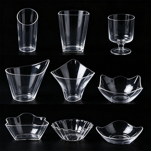 Gobelet jetable en PS moulé par injection, épais, transparent, recyclable, pour champagne, martini, vin, cocktail, fête, bar, café, gâteau - Product Image 3