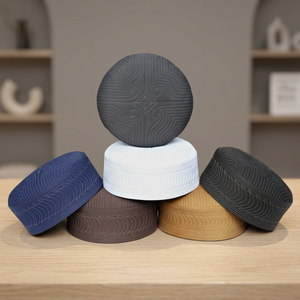 Custom Logo Hand Embroidery Adjustable Breathable Khalifa Kufi Muslim Cap Prayer <b>Hat</b> Polyester Cotton Wholesale <b>Mens</b> Islamic - Product Image 3