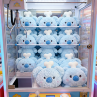 Boneka Koala Biru Kawaii 8 inci, Mainan Hewan Boneka, Mainan Kartun Anime untuk Anak, Cocok untuk Mesin Cakar