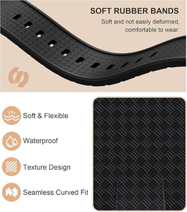 Correa de Reloj de Silicona de Liberación Rápida para Reloj <span class=keywords><strong>Tissot</strong></span> PRX de 40 mm, Correa Deportiva de Goma Suave, Transpirable e Impermeable - Product Image 3