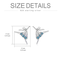 Perhiasan Perak Sterling S925 Grosir Anting Balerina Kristal Austria Hadiah Sempurna untuk Pertunjukan Balet