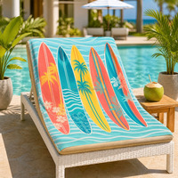 Serviette de plage en coton 100% avec impression numérique personnalisée, faible MOQ accepté, serviette de plage en coton super absorbante, directement de l'usine