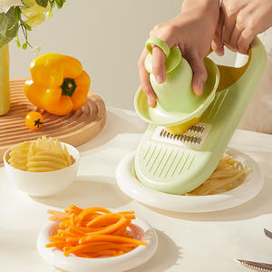 เครื่องตัดผักอเนกประสงค์ พร้อมที่หั่น สไลด์ ซอย สำหรับมันฝรั่ง หัวไชเท้า แครอท แตงกวา ใช้ในครัว - Product Image 4