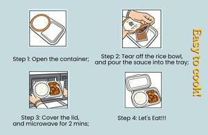 Kits de survie alimentaires de marque OEM, saveur curry au poulet, riz instantané prêt à manger au micro-ondes en <span class=keywords><strong>2</strong></span> minutes - Product Image 6