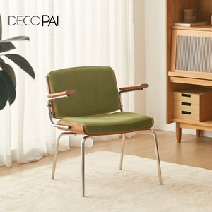 Modern <strong>Retro</strong> Restaurant Furniture Home <strong>Dining</strong> <strong>Chair</strong> with Velvet Cafe Bistro Metal Wood Seat and Armrest <strong>Dining</strong> <strong>Chairs</strong> - Product Image 4