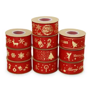 Nuovo Design 38mm nastro regalo per alberi di natale nastro in Grosgrain stampato su entrambi i lati personalizzato di alta qualità con motivo animale