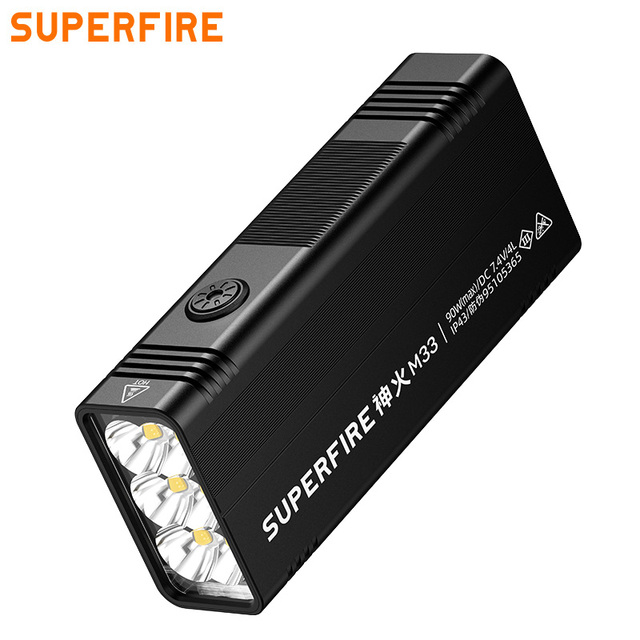 Heavy Duty Rechargeable USB LED Aluminum Alloy Flashlight 10000LM High Power 90W Long Life Emergency Use IP44 200M Beam