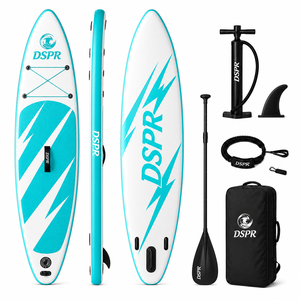 Planche de SUP gonflable ODM stable et polyvalente de 10 pieds en PVC double couche pour excursions sur eau calme pour adultes et jeunes avec configuration à trois ailerons - Product Image 4