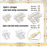 Konektor Strip LED COB Pabrik Kustom 5 8 10mm Tanpa Solder Klip Kristal Konektor Strip LED 2 3 4 5 6 Pin