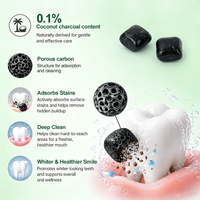 Chewing-gum sans sucre au charbon de coco activé, saveur menthe et fruits, blanchiment des dents, xylitol, emballage personnalisé OEM, marque privée