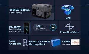 600W 1200W 1800W 2400W 3000w 5000w <b>UPS</b> Generator Solar Lifepo4 Lithium Battery Portable <b>Power</b> Supply Station With Solar Panels - Product Image 3