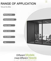Cabine insonorisée mobile multi-personnes, boîte silencieuse, The-Office-Pod, espace de travail scolaire, jardin, grand espace de travail acoustique écologique préfabriqué