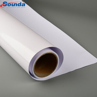Rollos de vinilo autoadhesivos blancos Material de medios publicitarios Rollo de vinilo autoadhesivo de PVC blanco