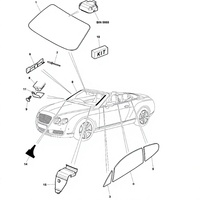 Nouveau pour Continental GTC Vitre de fenêtre avant gauche P/N 3W7845021B avec 6 mois de garantie