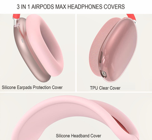 Accesorios para Auriculares 3 en 1, Funda Transparente <span class=keywords><strong>de</strong></span> TPU, Funda <span class=keywords><strong>de</strong></span> Silicona para <span class=keywords><strong>Diadema</strong></span> para Apple <span class=keywords><strong>Airpods</strong></span> Max - Product Image 3