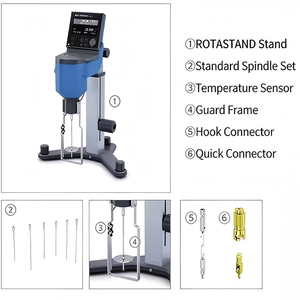 Instrument de laboratoire portable Veidt NDJ5S, turbidimètre numérique à écran tactile, bain ultrasonique 2L 3L 6L 10L, viscosimètre - Product Image 3