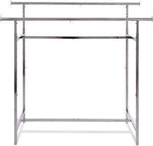 Perchero Rectangular Doble Ajustable y Resistente de Acero Cromado <span class=keywords><strong>para</strong></span> Abrigos - Product Image 5