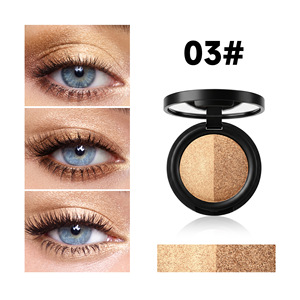 Paleta de Sombras de Ojos <span class=keywords><strong>Duo</strong></span> Rosa Perlado, Resistente al Agua, con Acabado Brillante y Mate, en Tonos Tierra, Dorado, Marrón y Azul - Product Image 1