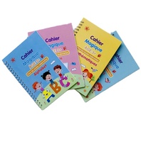 Cahier de calligraphie française éducatif pour enfants, réutilisable, pour la pratique de l'écriture manuscrite, des lettres de l'alphabet, cahier magique avec stylo