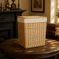 Panier à linge pliable multifonction en osier Haosen et organisateur de rangement pour salle de bain et jouets