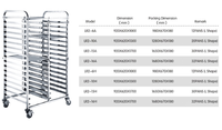 Chariot de Cuisson Professionnel en Acier Inoxydable à Double Rangée pour 32 Plaques GN – Idéal pour Hôtels et Pâtisseries