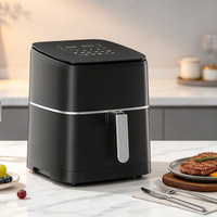 Penggorengan Udara Komersial Digital 9L 1700W dengan Keranjang Tunggal, Tanpa Minyak, Dilengkapi Timer 60 Menit dan Layar LED untuk Memasak di Dapur