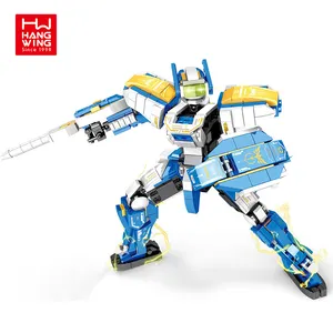 HW TOYS 560PCS Student Child Armored Deformation Robot Model Building Blocks Brick Galaxy Defender Robots Birthday Gift