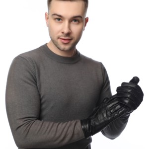 Nhà máy bán buôn, Giá Rẻ, Chất lượng cao, nóng bán Găng Tay Da Cừu của nam giới, găng tay da, công nghệ dệt kim, tùy chỉnh - Product Image 5