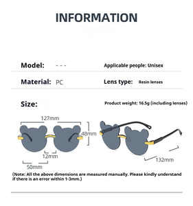 ילדים u400 משקפי שמש נושאים עיצוב אוזניים אנטי-v מסגרת פלסטיק בצבעים שונים בצבעים שונים - Product Image 5