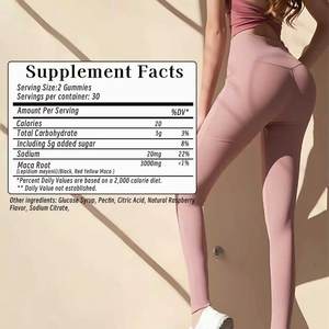 Venta al por mayor de fábrica de gomitas de Maca a base de hierbas con sodio y fenogreco, especialidad hecha para gomitas de Maca a tope - Product Image 2