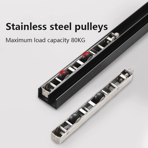 Rhetech hiện đại satin kết thúc nhôm ma cửa theo dõi phần cứng bền vô hình trượt nhà vệ sinh với New trackless thiết kế - Product Image 4