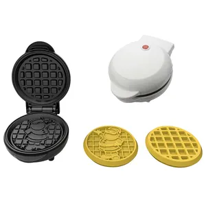 Electric Mini round Waffle Maker snowman donuts cake pops Plates Personal Waffle Breakfast Snack Maker Electric Mini Waffle Iron