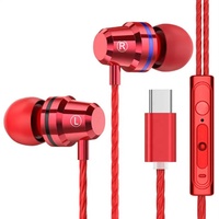Écouteurs USB C Type-A Écouteurs stéréo intra-auriculaires avec microphone et contrôle du volume Écouteurs filaires pour l'écoute de la musique