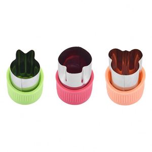 Hot Sale Sandwich <b>Vegetable</b> Cutter Mini Stainless Steel 3Pcs Set Pp Hand Guard Biscuit Fruit Cutting Mold for Kitchen - Product Image 6