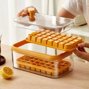 Moule à glaçons DIY d'été, lot de 2, personnalisable, 64 compartiments, en plastique, avec couvercle et <span class=keywords><strong>bac</strong></span> de rangement - Product Image 2