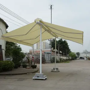 XZ OEM ODM pabrik Cina teras luar ruangan toldos para patios 4.5*3*2.5m harga Tenda kerai kupu-kupu bukaan ganda