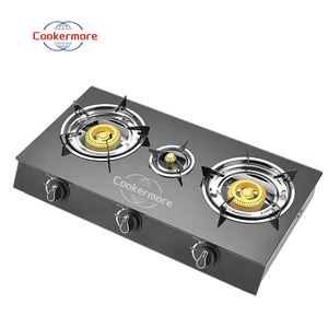 Piano cottura a <span class=keywords><strong>Gas</strong></span> a triplo fornello da tavolo elettrico e alimentato a batteria per elettrodomestici da cucina include stufe a cherosene piano cottura a <span class=keywords><strong>Gas</strong></span> - Product Image 1