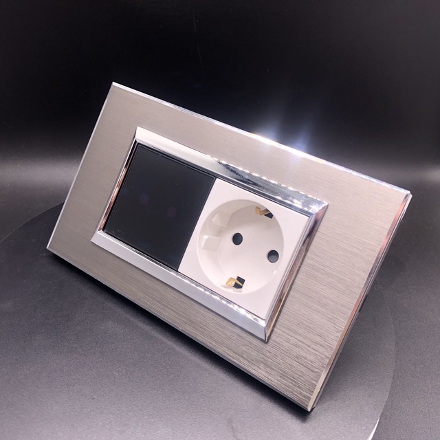 Niva Smart Touch Switch Glass Panel Wall Socket Custom Module Multi-function Universal 16A WiFi Enabled