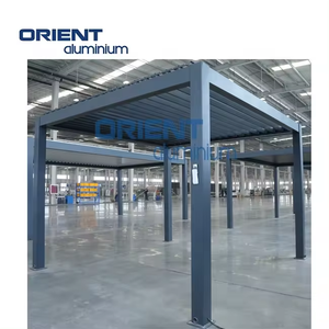 Thối bằng chứng pergola nhôm ngoài trời 12x20 tán <span class=keywords><strong>gazebo</strong></span> 4x4 nhôm gỗ có thể thu vào mái pergola chân đế Kit pergola - Product Image 3