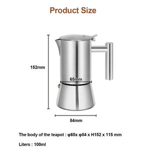 Производитель, небольшая портативная Двухстенная плита из нержавеющей стали, Кофеварка Эспрессо 200 мл, газовая электрическая - Product Image 4