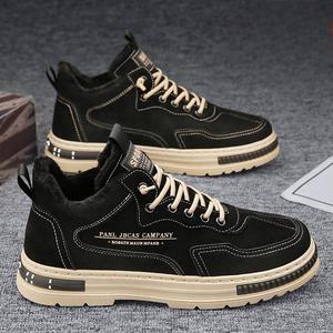Zapatillas de Trabajo de Caña Alta para <span class=keywords><strong>Hombre</strong></span>, Color Negro y <span class=keywords><strong>Beige</strong></span>, OEM ODM, Logotipo/Color/Material Personalizados, con Cordones, Forro de Piel, Estilo Casual, Venta al Por Mayor - Product Image 2